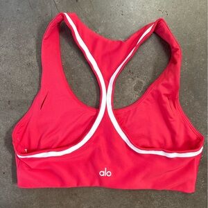 ALO Candy Apple Red Reflective  Sports Bra